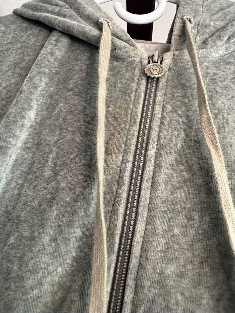 PINK Victoria's Secret Gray Zip-Up Hoodie and yoga pants with Yellow Script - Picture 4 of 13